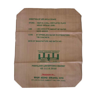 Kantong Semen PP Katup Bawah Blok Polypropylene Tenun 20kg 25kg 30kg 40kg 50kg Wadah Kemasan