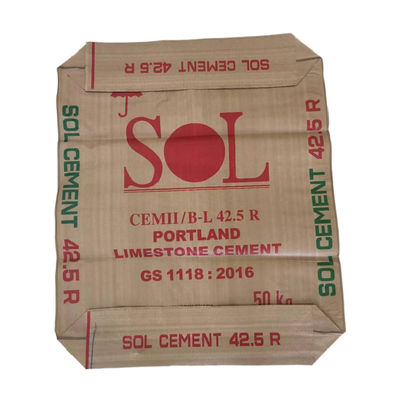 Kantong Semen PP Katup Bawah Blok Polypropylene Tenun 20kg 25kg 30kg 40kg 50kg Wadah Kemasan