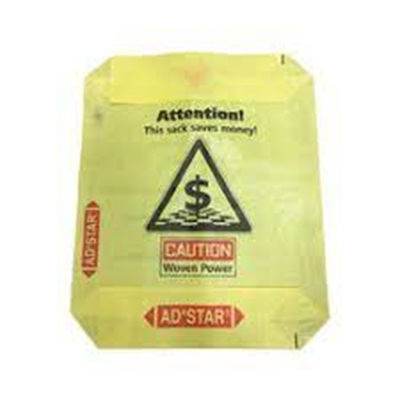 Tas Katup PP Anyaman Kekuatan Tinggi Blok Bawah Untuk Kemasan Dempul Gypsum