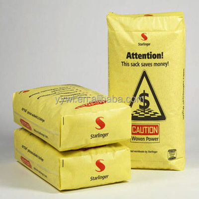 Penjualan panas 20KG 25KG 40KG 50KG PP Valve Block Bawah kantong semen kosong pembuatan China