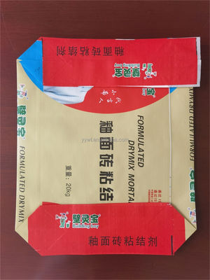 25KG 40KG 50KG Dicetak Tas Anyaman BOPP Blok Karung Katup Semen Bawah