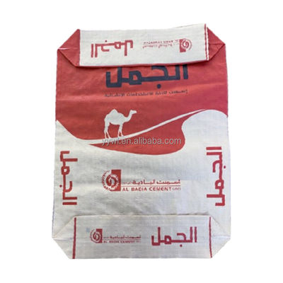 2 Lapisan 90GSM Kantong Katup Kertas Kantong Kemasan Semen 50kg Blok Bagian Bawah Disesuaikan