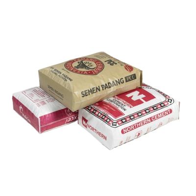 85GSM 50kg Bag Bagian Bawah Kuadrat Kantong Semen Kantong Semen kosong