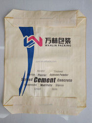 Laminated Film PP Woven Polypropylene 50 kg Tas dengan Katup Kotak Bagian Bawah Tas Cement Bag Putty Sack
