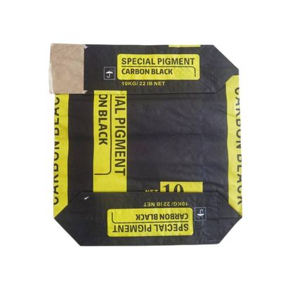 Kantong kemasan kertas multi dinding untuk 10kg 22LB Pigment Carbon Black