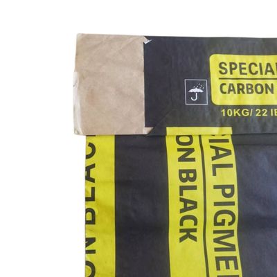 Kantong kemasan kertas multi dinding untuk 10kg 22LB Pigment Carbon Black