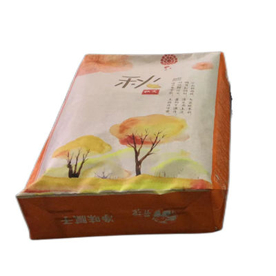 33x41x10cm 86GSM ((61+11+14) Kantong katup PP tenunan dengan percetakan Bopp mewah untuk campuran kering