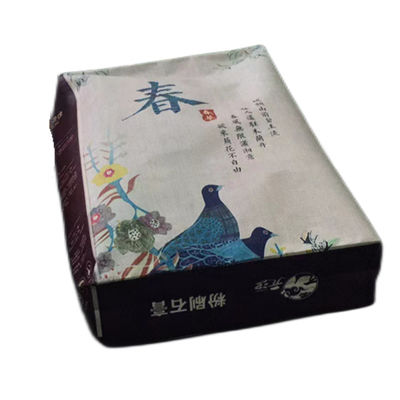 33x41x10cm 86GSM ((61+11+14) Kantong katup PP tenunan dengan percetakan Bopp mewah untuk campuran kering