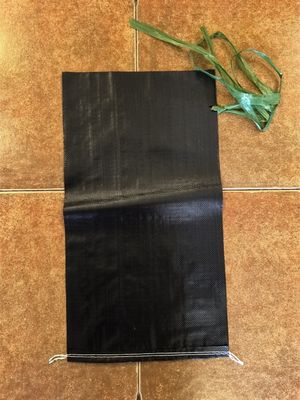Tahan sinar UV Kantong Jahit Woven PP Kosong untuk Pengemasan Pasir dengan Tali Tie