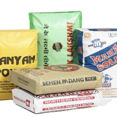 Woven Polypropylene Laminated Tubular Valve Bag untuk 50kg Square Bottom Cement Bag Surface Printing 100% Virgin Polypropylene