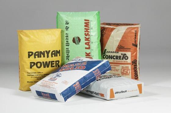 Woven Polypropylene Laminated Tubular Valve Bag untuk 50kg Square Bottom Cement Bag Surface Printing 100% Virgin Polypropylene