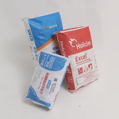 Kantong Semen PP Cetak Kustom 25kg 40kg 50kg Tahan Lembab