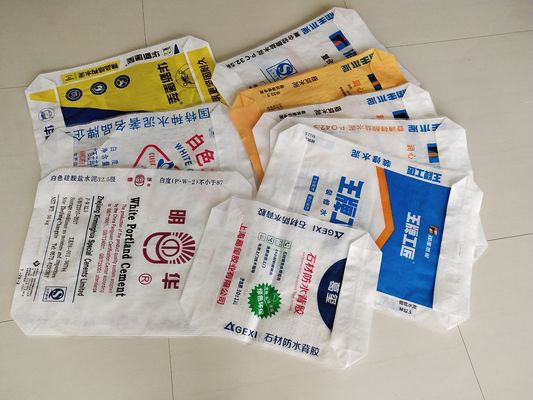 Kantong Semen Katup PP 80GSM Dilaminasi Cetak Multi-warna 20-50kg