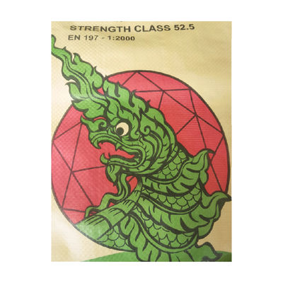 Tas katup semen PP tenunan khusus dengan Flexo Printing