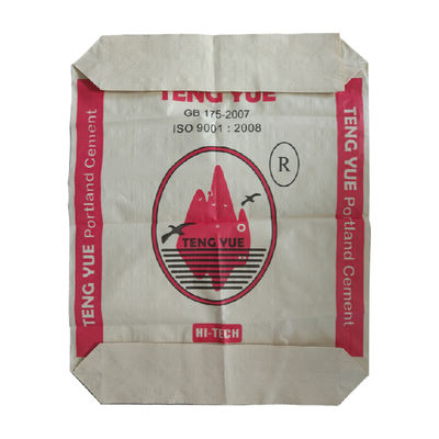 25kg ISO9001:2008 Sertifikat PP Moisture Proof Valve Bag untuk kemasan semen dan mortir