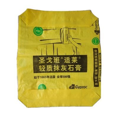 25kg ISO9001:2008 Sertifikat PP Moisture Proof Valve Bag untuk kemasan semen dan mortir