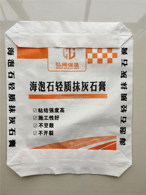 25kg ISO9001:2008 Sertifikat PP Moisture Proof Valve Bag untuk kemasan semen dan mortir