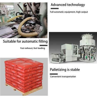 25kg 40kg 50kg Mortar Packaging Bag PP Block Bottom Bag dengan Valve Self-Closing untuk Cement Mortar Plaster Gypsum Powder