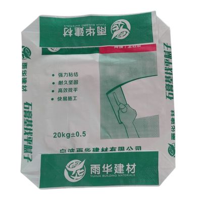 20kg 25kg Plastik PP Woven Block Bottom Valve Kantong Semen PP Valve Square Bottom Valve Bag