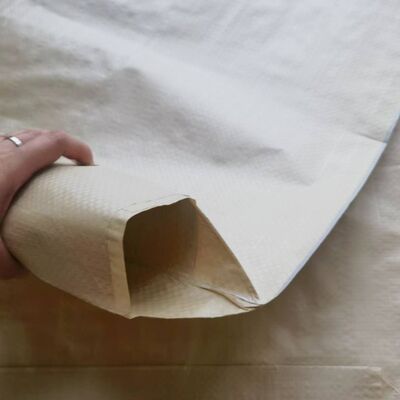 Beige Warna PP Woven Valve Bag untuk Heavy Duty 50kg Cement Packaging