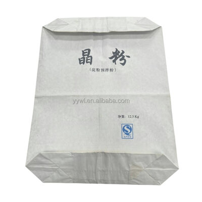 Food Grade Multiwall Paper Bag with Moisture Proof Sonic Seal Sleeve for 25KG Potato Starch and Corn Starch