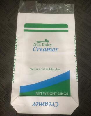 Kantong Mulut Terbuka Kertas Food-Grade dengan Dasar Blok untuk Krimer Non-Susu 25kg