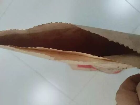 Kantong Kertas Kraft Bermuka Terbuka Bagian Bawah Kuadrat Disesuaikan untuk Pengemasan Bubuk Dolomit