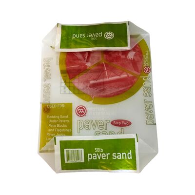 Labyrinth bernapas Heavy Duty PE Valve Bags dengan Center Seam untuk 50LB 22,7kg Paver Sand