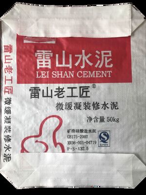 Tas Katun Plastik Anyaman Berkatup Berdasar Kotak AD Star PPW Laminated 50kg Semen