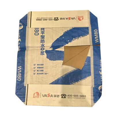 PP Woven Valve Bag dengan Inner Paper Liner untuk 20KG 25KG 40KG Cement Dry Mixtures Packaging